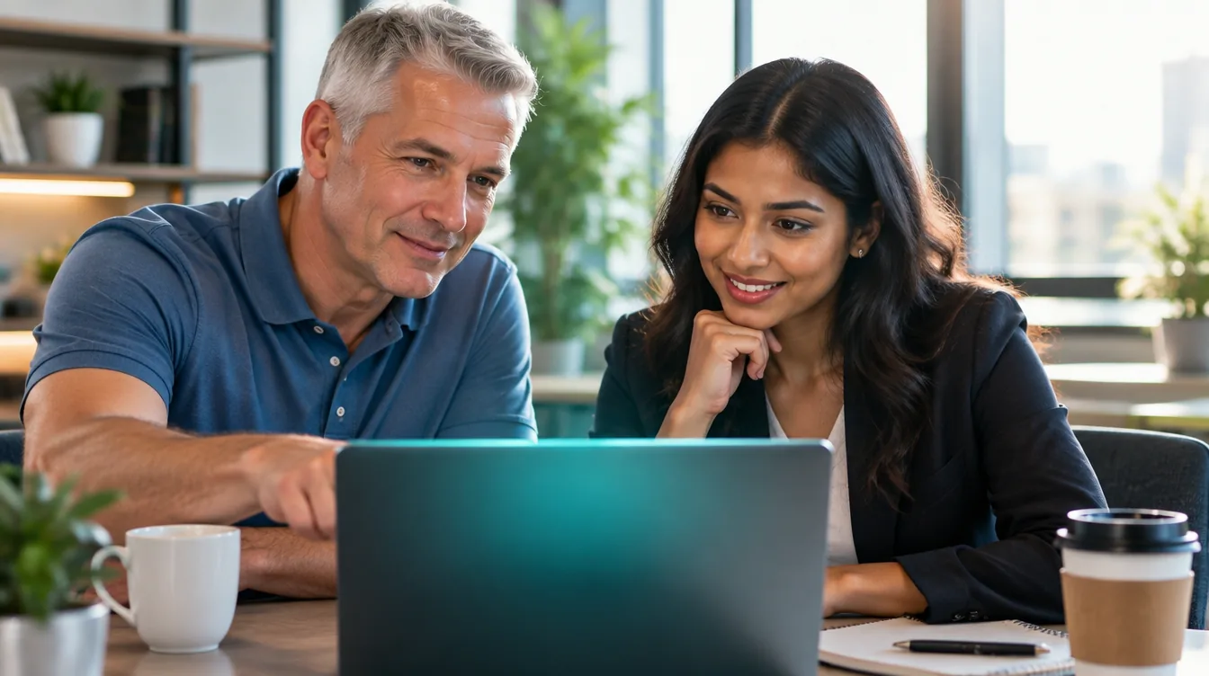 A mentor coaching a newer agent